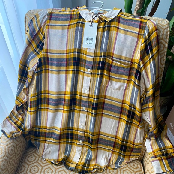 NWT - Women’s Lucky Brand Plaid Button Down Shirt - Picture 1 of 10